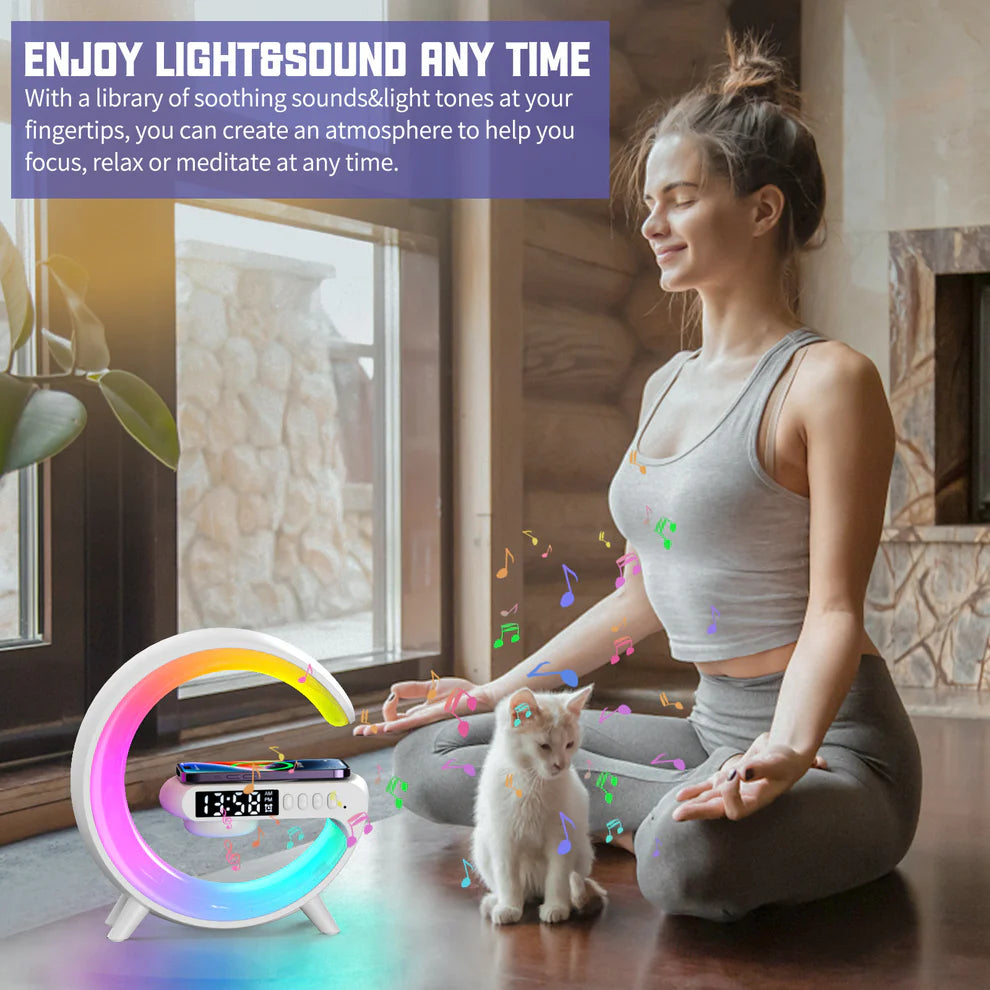 G-LAMP Bluetooth Speaker | Clock | Fast Wireless Charging
