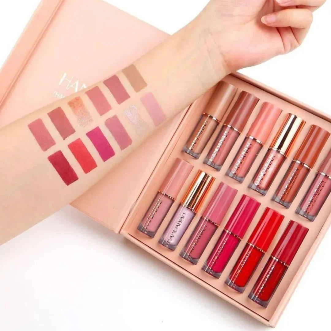 Handaiyan 12-Piece Lip Gloss & Matte Lipstick Set