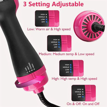 3 in 1 Hot Air Brush Hair Dryer & Styler