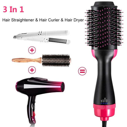 3 in 1 Hot Air Brush Hair Dryer & Styler
